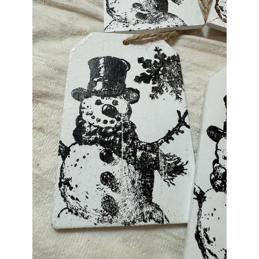 Snowman Gift Tags / Snowman Ornaments SET of 6